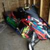 Our multi colour Bandit sled wrap on a PRO RMK