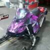 Custom Ski-Doo Summit sled wrap, pink and purple and awesome!